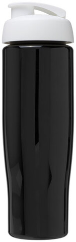 H2O Active® Tempo 700 ml Sportflasche mit Klappdeckel, schwarz, weiss bedrucken, Art.-Nr. 21004012