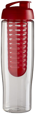 H2O Active® Tempo 700 ml Sportflasche mit Klappdeckel und Infusor, transparent, rot bedrucken, Art.-Nr. 21004102 H2O Active® Tempo 700 ml Sportflasche mit Klappdeckel und Infusor, transparent, rot bedrucken, Art.-Nr. 21004102