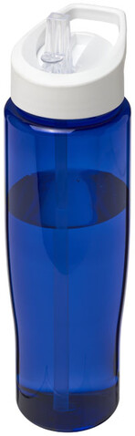 H2O Active® Tempo 700 ml Sportflasche mit Ausgussdeckel, blau, weiss bedrucken, Art.-Nr. 21004411