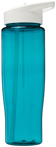 H2O Active® Tempo 700 ml Sportflasche mit Ausgussdeckel, aquablau, weiss bedrucken, Art.-Nr. 21004413