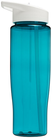 H2O Active® Tempo 700 ml Sportflasche mit Ausgussdeckel, aquablau, weiss bedrucken, Art.-Nr. 21004413