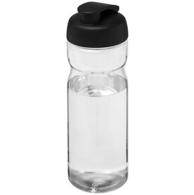 H2O Active® Base 650 ml Sportflasche mit Klappdeckel, transparent, schwarz bedrucken, Art.-Nr. 21004500 H2O Active® Base 650 ml Sportflasche mit Klappdeckel, transparent, schwarz bedrucken, Art.-Nr. 21004500