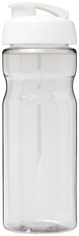 H2O Active® Base 650 ml Sportflasche mit Klappdeckel, transparent, weiss bedrucken, Art.-Nr. 21004501