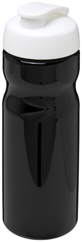 H2O Active® Base 650 ml Sportflasche mit Klappdeckel, schwarz, weiss bedrucken, Art.-Nr. 21004512 H2O Active® Base 650 ml Sportflasche mit Klappdeckel, schwarz, weiss bedrucken, Art.-Nr. 21004512