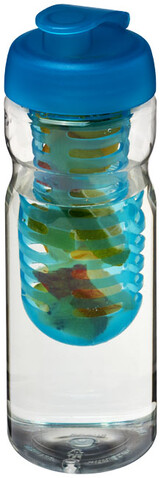 H2O Active® Base 650 ml Sportflasche mit Klappdeckel und Infusor, transparent, aquablau bedrucken, Art.-Nr. 21004604 H2O Active® Base 650 ml Sportflasche mit Klappdeckel und Infusor, transparent, aquablau bedrucken, Art.-Nr. 21004604