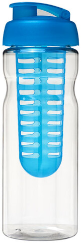 H2O Active® Base 650 ml Sportflasche mit Klappdeckel und Infusor, transparent, aquablau bedrucken, Art.-Nr. 21004604 H2O Active® Base 650 ml Sportflasche mit Klappdeckel und Infusor, transparent, aquablau bedrucken, Art.-Nr. 21004604