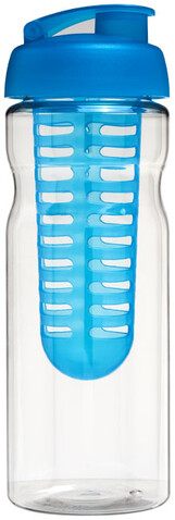 H2O Active® Base 650 ml Sportflasche mit Klappdeckel und Infusor, transparent, aquablau bedrucken, Art.-Nr. 21004604 H2O Active® Base 650 ml Sportflasche mit Klappdeckel und Infusor, transparent, aquablau bedrucken, Art.-Nr. 21004604