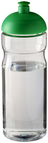 H2O Active® Base 650 ml Sportflasche mit Stülpdeckel, transparent, grün bedrucken, Art.-Nr. 21004706