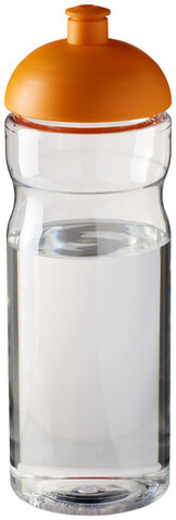 H2O Active® Base 650 ml Sportflasche mit Stülpdeckel, transparent, orange bedrucken, Art.-Nr. 21004707