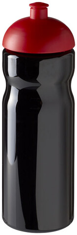 H2O Active® Base 650 ml Sportflasche mit Stülpdeckel, schwarz, rot bedrucken, Art.-Nr. 21004714