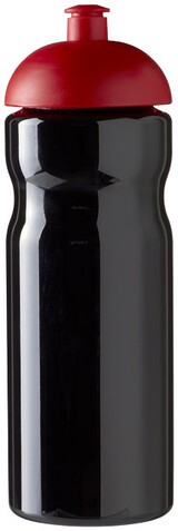 H2O Active® Base 650 ml Sportflasche mit Stülpdeckel, schwarz, rot bedrucken, Art.-Nr. 21004714