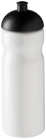 H2O Active® Base 650 ml Sportflasche mit Stülpdeckel, weiss, schwarz bedrucken, Art.-Nr. 21004715