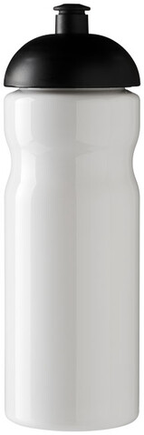 H2O Active® Base 650 ml Sportflasche mit Stülpdeckel, weiss, schwarz bedrucken, Art.-Nr. 21004715