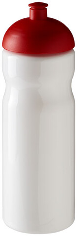H2O Active® Base 650 ml Sportflasche mit Stülpdeckel, weiss, rot bedrucken, Art.-Nr. 21004718