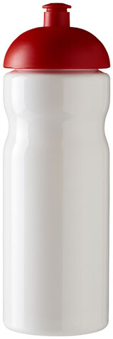 H2O Active® Base 650 ml Sportflasche mit Stülpdeckel, weiss, rot bedrucken, Art.-Nr. 21004718