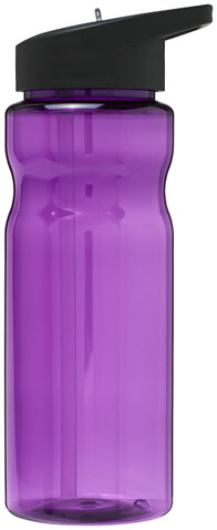 H2O Active® Base 650 ml Sportflasche mit Ausgussdeckel, lila, schwarz bedrucken, Art.-Nr. 21004906