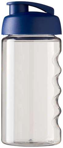H2O Active® Bop 500 ml Sportflasche mit Klappdeckel, transparent, blau bedrucken, Art.-Nr. 21005002