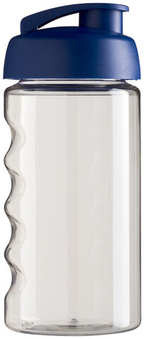 H2O Active® Bop 500 ml Sportflasche mit Klappdeckel, transparent, blau bedrucken, Art.-Nr. 21005002