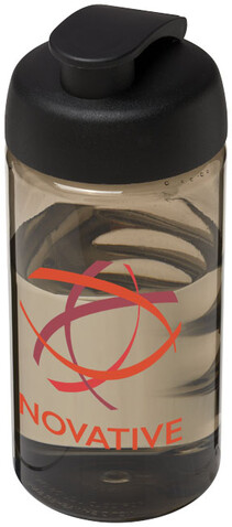 H2O Active® Bop 500 ml Sportflasche mit Klappdeckel, charcoal, schwarz bedrucken, Art.-Nr. 21005015