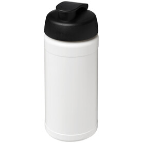 Baseline® Plus 500 ml Sportflasche mit Klappdeckel, weiss, schwarz bedrucken, Art.-Nr. 21006800 Baseline® Plus 500 ml Sportflasche mit Klappdeckel, weiss, schwarz bedrucken, Art.-Nr. 21006800