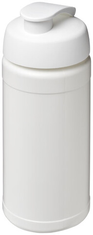 Baseline® Plus 500 ml Sportflasche mit Klappdeckel, weiss bedrucken, Art.-Nr. 21006801