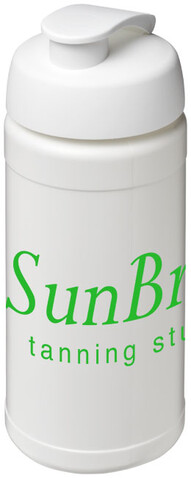Baseline® Plus 500 ml Sportflasche mit Klappdeckel, weiss bedrucken, Art.-Nr. 21006801