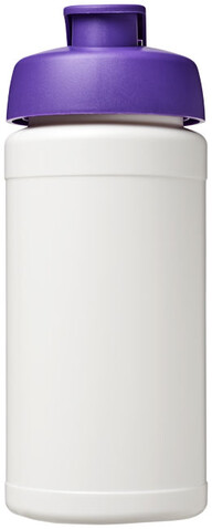 Baseline® Plus 500 ml Sportflasche mit Klappdeckel, weiss, lila bedrucken, Art.-Nr. 21006809 Baseline® Plus 500 ml Sportflasche mit Klappdeckel, weiss, lila bedrucken, Art.-Nr. 21006809