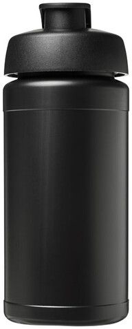 Baseline® Plus 500 ml Sportflasche mit Klappdeckel, schwarz bedrucken, Art.-Nr. 21006811