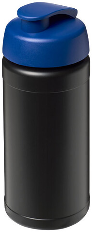 Baseline® Plus 500 ml Sportflasche mit Klappdeckel, schwarz, blau bedrucken, Art.-Nr. 21006813 Baseline® Plus 500 ml Sportflasche mit Klappdeckel, schwarz, blau bedrucken, Art.-Nr. 21006813