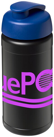 Baseline® Plus 500 ml Sportflasche mit Klappdeckel, schwarz, blau bedrucken, Art.-Nr. 21006813 Baseline® Plus 500 ml Sportflasche mit Klappdeckel, schwarz, blau bedrucken, Art.-Nr. 21006813