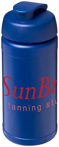 Baseline® Plus 500 ml Sportflasche mit Klappdeckel, blau bedrucken, Art.-Nr. 21006819