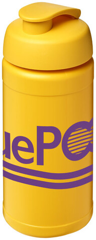 Baseline® Plus 500 ml Sportflasche mit Klappdeckel, gelb bedrucken, Art.-Nr. 21006821