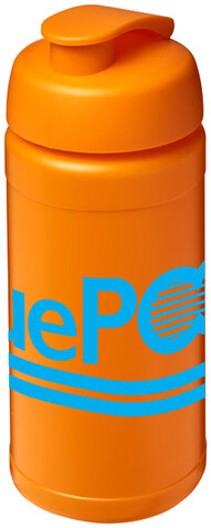 Baseline® Plus 500 ml Sportflasche mit Klappdeckel, orange bedrucken, Art.-Nr. 21006822