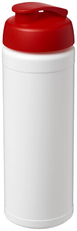 Baseline® Plus 750 ml Flasche mit Klappdeckel, weiss, rot bedrucken, Art.-Nr. 21007003 Baseline® Plus 750 ml Flasche mit Klappdeckel, weiss, rot bedrucken, Art.-Nr. 21007003