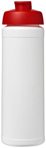 Baseline® Plus 750 ml Flasche mit Klappdeckel, weiss, rot bedrucken, Art.-Nr. 21007003 Baseline® Plus 750 ml Flasche mit Klappdeckel, weiss, rot bedrucken, Art.-Nr. 21007003