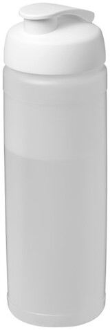 Baseline® Plus 750 ml Flasche mit Klappdeckel, transparent, weiss bedrucken, Art.-Nr. 21007016