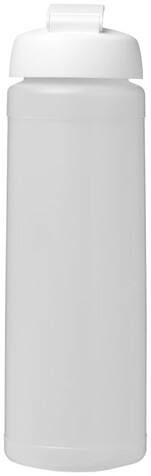 Baseline® Plus 750 ml Flasche mit Klappdeckel, transparent, weiss bedrucken, Art.-Nr. 21007016