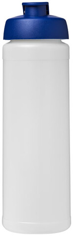 Baseline® Plus 750 ml Flasche mit Klappdeckel, transparent, blau bedrucken, Art.-Nr. 21007017