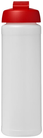 Baseline® Plus 750 ml Flasche mit Klappdeckel, transparent, rot bedrucken, Art.-Nr. 21007018 Baseline® Plus 750 ml Flasche mit Klappdeckel, transparent, rot bedrucken, Art.-Nr. 21007018