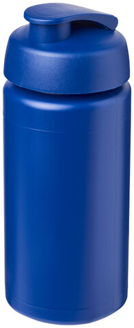 Baseline® Plus grip 500 ml Sportflasche mit Klappdeckel, blau bedrucken, Art.-Nr. 21007219