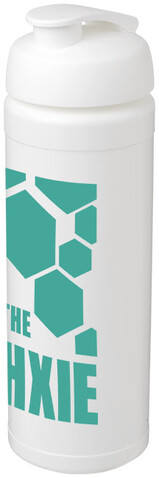 Baseline® Plus grip 750 ml Sportflasche mit Klappdeckel, weiss bedrucken, Art.-Nr. 21007401
