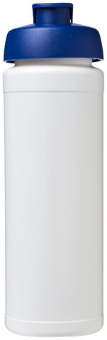 Baseline® Plus grip 750 ml Sportflasche mit Klappdeckel, weiss, blau bedrucken, Art.-Nr. 21007402 Baseline® Plus grip 750 ml Sportflasche mit Klappdeckel, weiss, blau bedrucken, Art.-Nr. 21007402