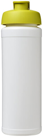 Baseline® Plus grip 750 ml Sportflasche mit Klappdeckel, weiss, limone bedrucken, Art.-Nr. 21007404