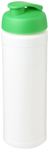 Baseline® Plus grip 750 ml Sportflasche mit Klappdeckel, weiss, grün bedrucken, Art.-Nr. 21007406 Baseline® Plus grip 750 ml Sportflasche mit Klappdeckel, weiss, grün bedrucken, Art.-Nr. 21007406