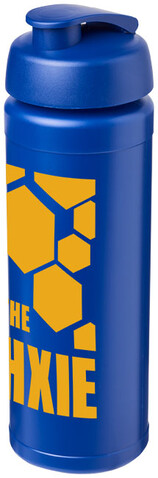 Baseline® Plus grip 750 ml Sportflasche mit Klappdeckel, blau bedrucken, Art.-Nr. 21007419