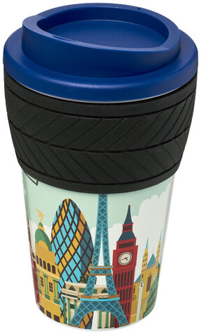 Brite-Americano® 350 ml Isolierbecher mit Schutzring Reifen-Design, mittelblau bedrucken, Art.-Nr. 21008807 Brite-Americano® 350 ml Isolierbecher mit Schutzring Reifen-Design, mittelblau bedrucken, Art.-Nr. 21008807