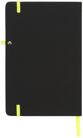 Noir A5 Notizbuch, schwarz, limone bedrucken, Art.-Nr. 21020804