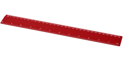 Renzo 30 cm Kunststofflineal, rot bedrucken, Art.-Nr. 21053504