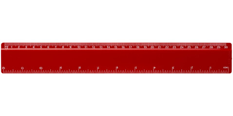 Renzo 30 cm Kunststofflineal, rot bedrucken, Art.-Nr. 21053504