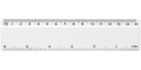 Renzo 15 cm Kunststofflineal, weiss bedrucken, Art.-Nr. 21053605
